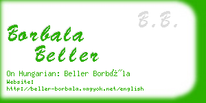 borbala beller business card
